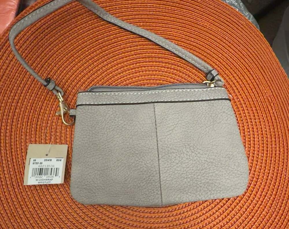 Wilsons Leather WCASHWRAP Wristlet Gray